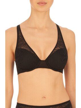 🆕NATORI Pretty Smooth Full Underwire T-Shirt Bra 36D Black #731318